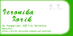 veronika korik business card